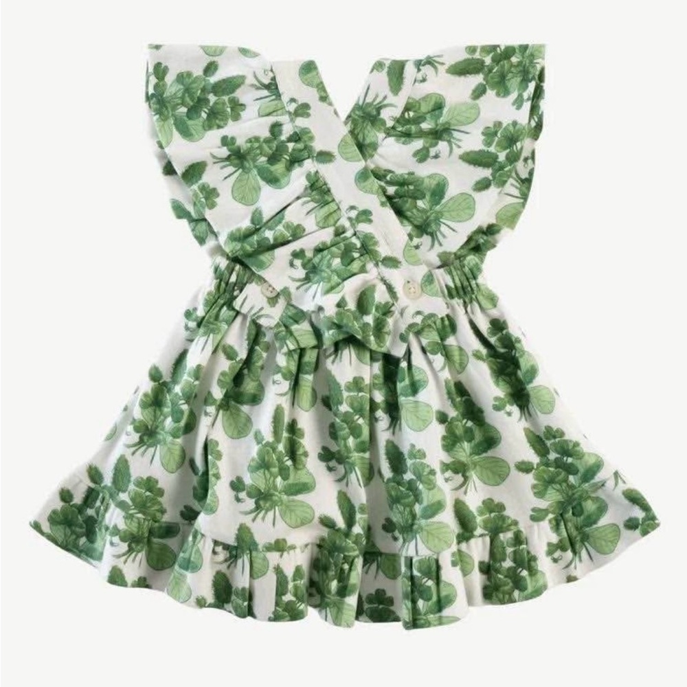 Kate Quinn Clover Bouquet ruffle dress, size 12-18 months